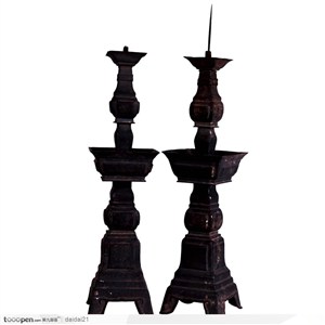 中华传统工艺-精美的铁质灯台