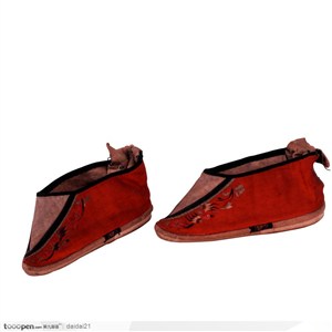 传统工艺-红色的鞋子