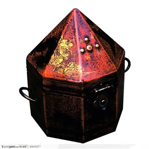 传统工艺-红色的青铜盒