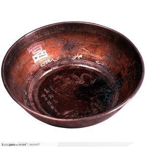 中华传统工艺-精美龙纹的铜盆