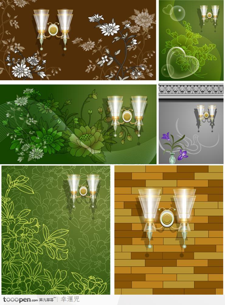 墙纸装饰纹样矢量素材
