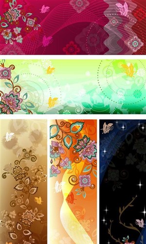 最新古典花紋背景矢量素材