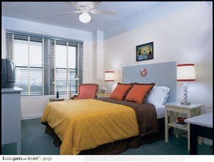 现代居家简洁室内装饰设计-卧室 高清图片