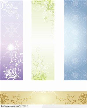 华丽花纹装饰矢量素材