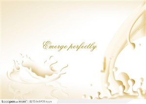 奶白色倾倒的牛奶背景底纹PSD分层模板