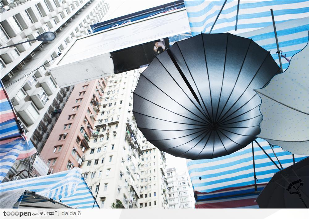 香港人文景色-倒挂的雨伞