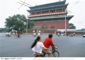 北京人文风景-红色的城楼