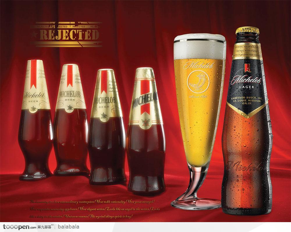 平面广告 百威系列 Michelob啤酒酒杯