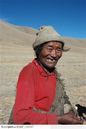 西藏人文风情-微笑的西藏老大爷