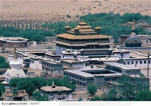 西藏人文风光-鸟瞰下的宫殿