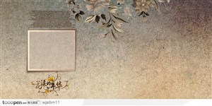 淡褐色的花样年华带底纹花的朦胧梦幻艺术背景模板