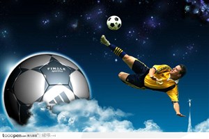 阿迪达斯创意海报踢足球的运动巨星
