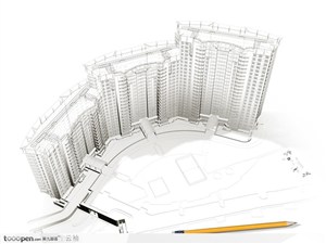 3D艺术图片-手绘建筑设计