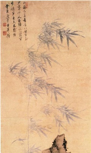 花鸟篇-风中隐约的竹题画(1)