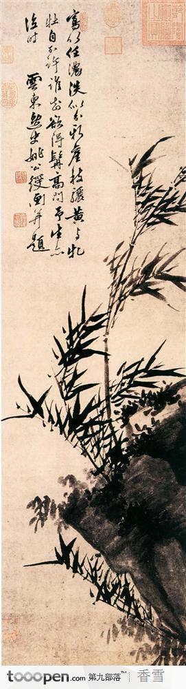 花鸟篇-风中隐约的竹题画(2)