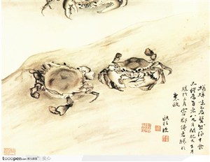 花鸟篇-水中的螃蟹