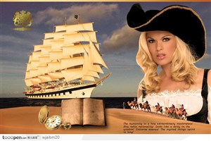 海盗船和美女