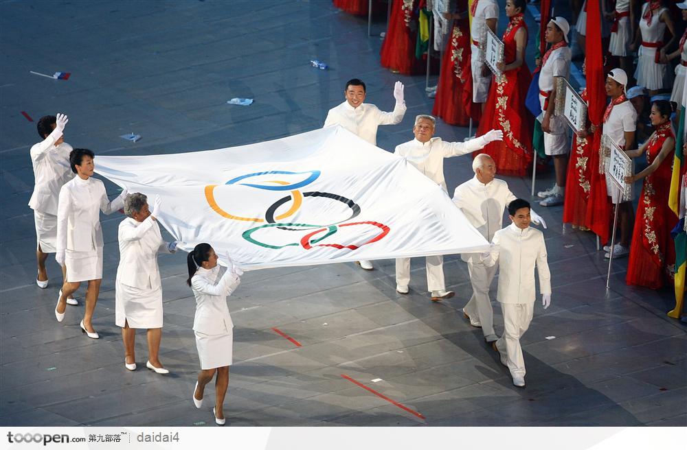 奥运会开幕式-五环旗
