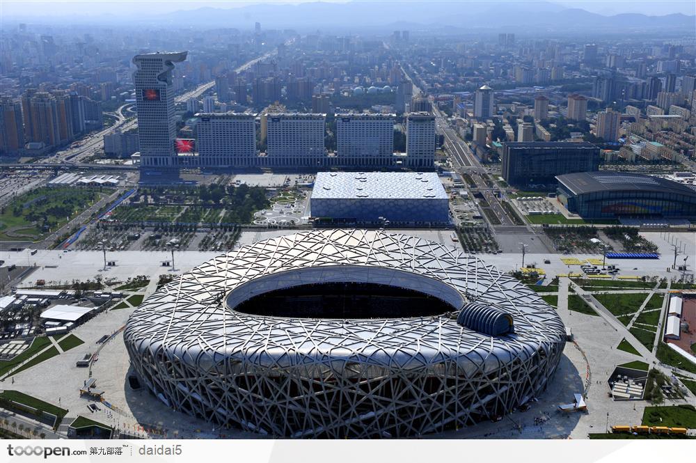 北京风景-俯视下的鸟巢