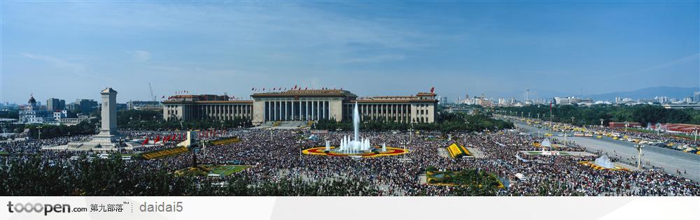 人民大会堂广场鸟瞰全景