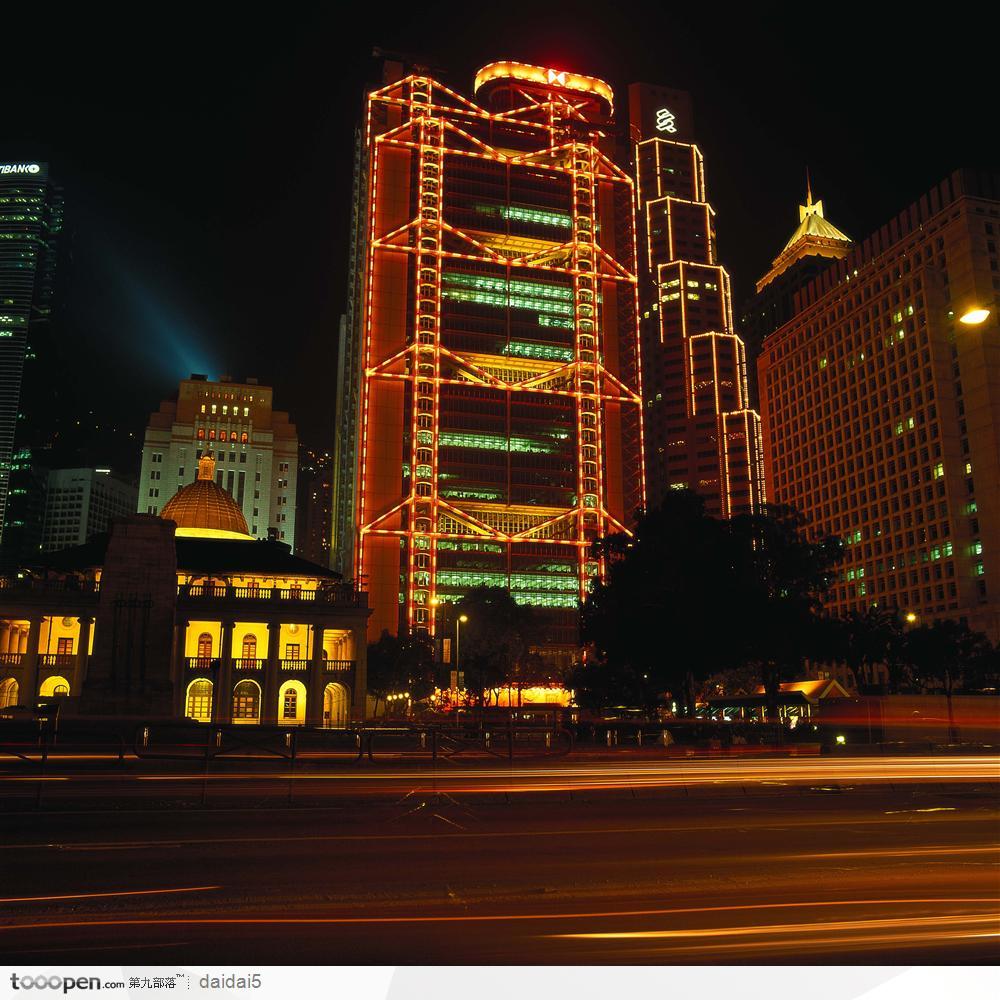 香港夜景-漂亮的大厦夜景