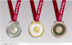 2008北京奥运会奖牌-金银铜牌