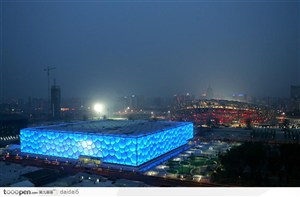 北京风光-水立方夜景