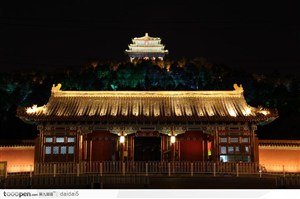 北京印象-古老建筑的夜景