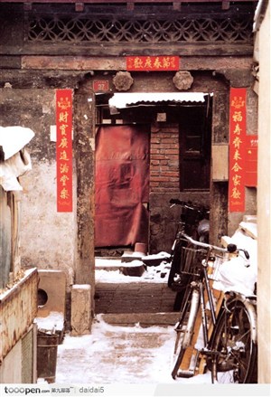 北京印象-古老的胡同雪景