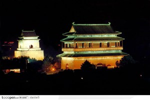 北京夜景-钟鼓楼