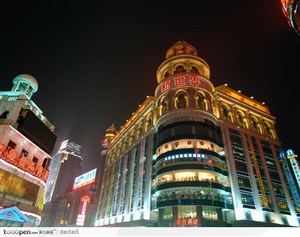 上海夜景-漂亮的街景