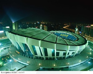 上海夜景-体育馆夜景