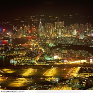 香港夜景-旧启德机场