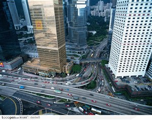 香港俯视交通道路