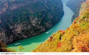 长江三峡风景-三峡红叶