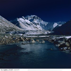珠穆朗玛峰-珠峰下的河水