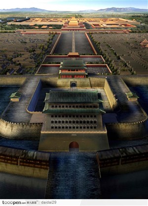 紫禁城中轴线古建效果图片