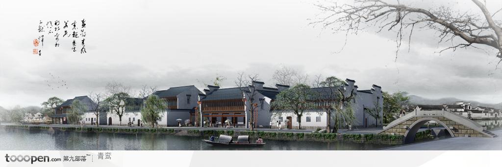 水墨风格江南古典建筑园林景观设计