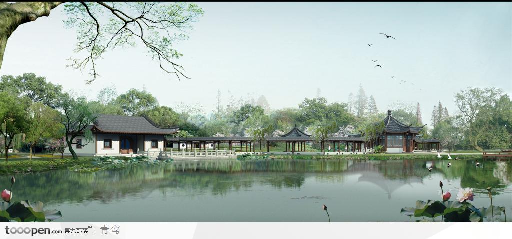 中式风格江南建筑设计效果图