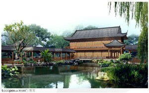 中式风格江南建筑设计效果图