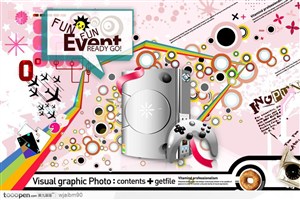 PSP游戏机彩虹扑克艺术花纹艺术底纹时尚元素炫彩元素潮流元素时尚素材