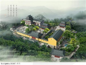 中式古典园林建筑设计效果图
