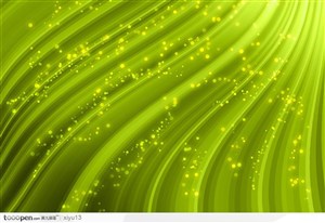 光影底纹-绿色的动感曲线光束