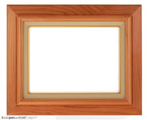 精美木框-红褐色的精美木框相框图片