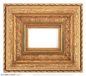 相框边框-豪华古典欧式花纹的金属边框相框图片