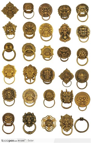 中国传统古典铜环 门环 门扣