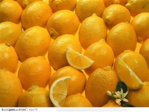 食物背景-诱人的柠檬