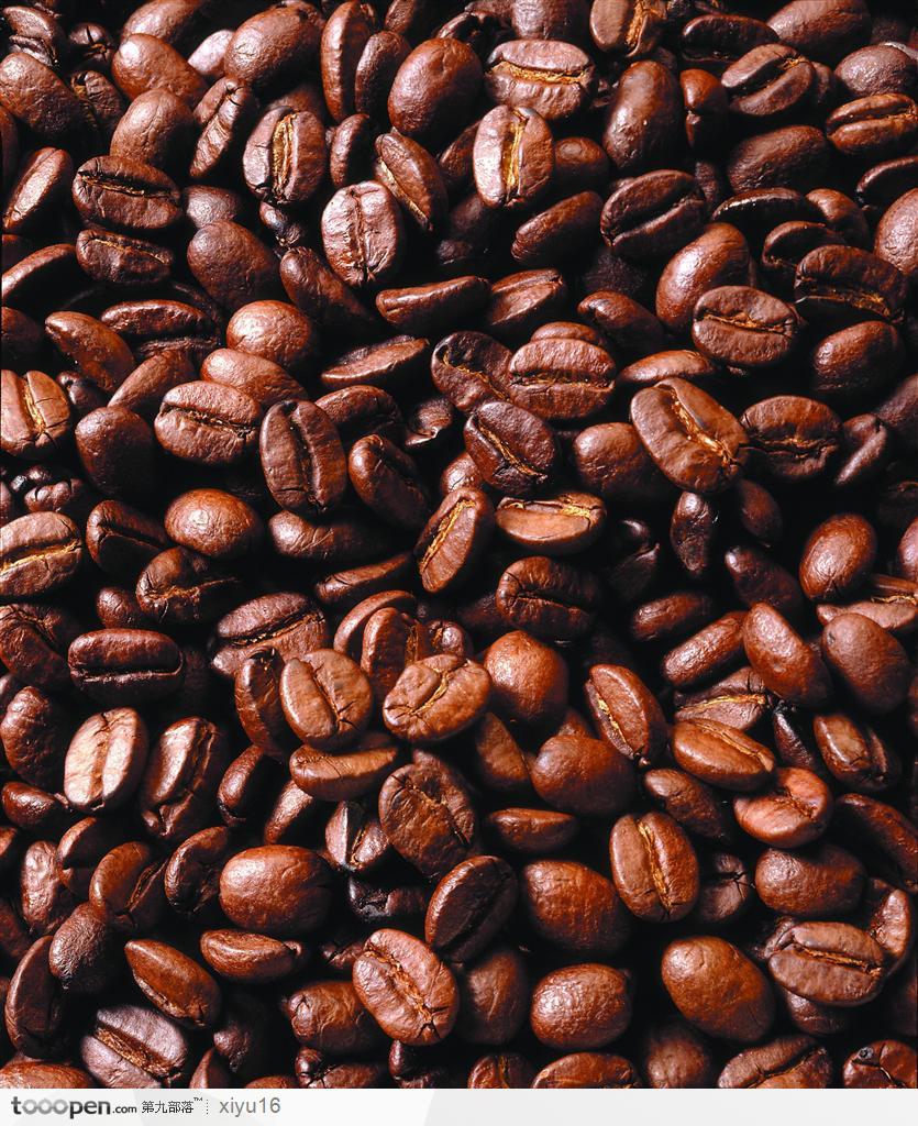 食物背景-褐色的咖啡豆