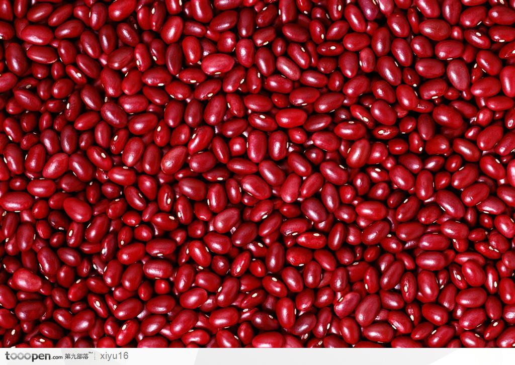 食物背景-漂亮的红豆