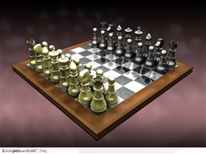 3D国际象棋棋子棋盘
